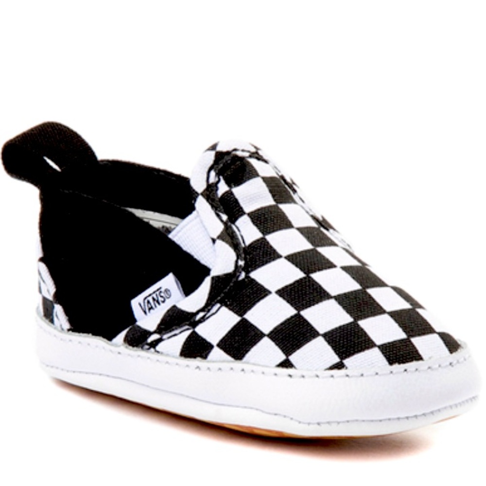 Size 1 Baby shoe. Vans. Comes with the original box. Gently loved.